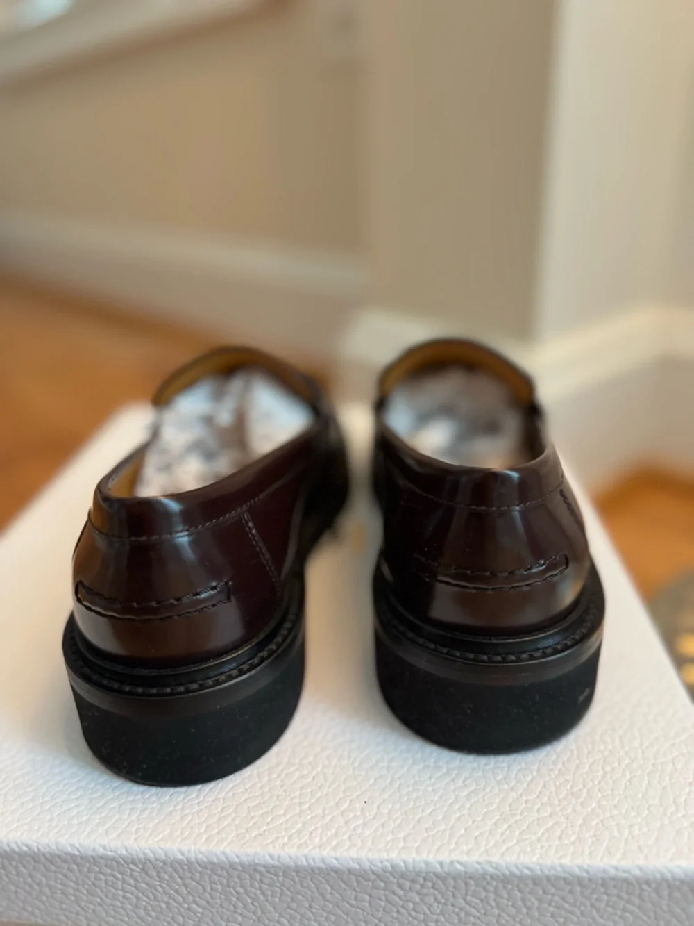 Dior Women’s Penny Loafer in Deep Amaranth Brown - Picture 9 of 11